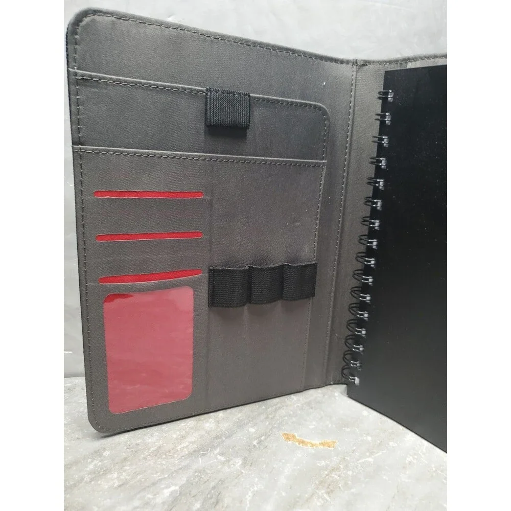 Wenger Merit Padfolio Portfolio-Open Style Closure-Front Pockets-Black-9×7in